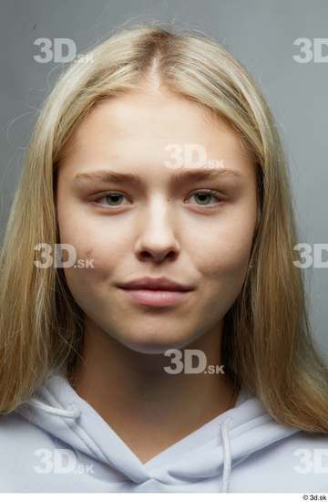 Face Woman White Slim Face Skin Textures