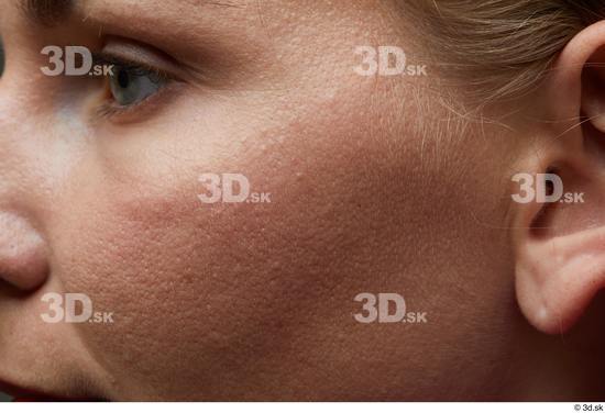 Face Woman White Slim Face Skin Textures