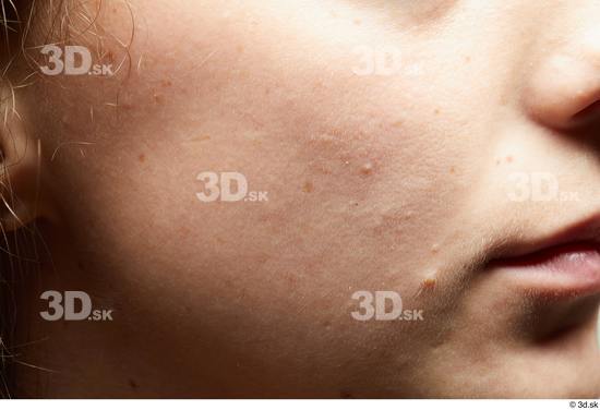 Face Woman White Slim Face Skin Textures