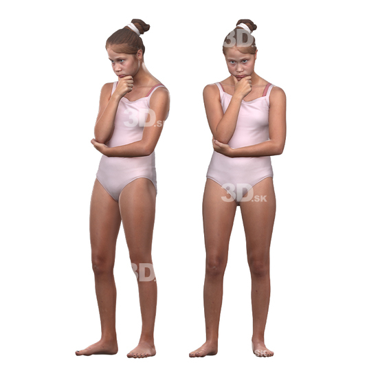 Whole Body Woman White  3D Cleaned Bodies