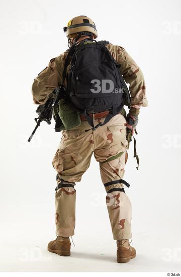Whole Body Weapons-Rifle Man Pose with machine rifle White Army Athletic Bearded Studio photo references