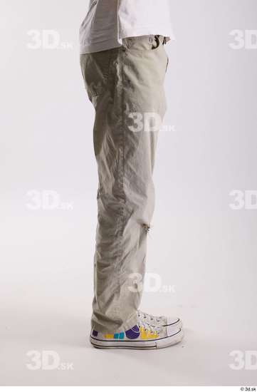 Leg Man White Casual Jeans Slim Studio photo references