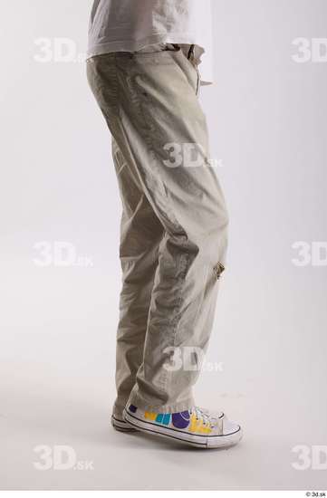 Leg Man White Casual Jeans Slim Studio photo references