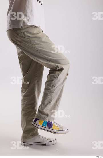 Leg Man White Casual Jeans Slim Studio photo references