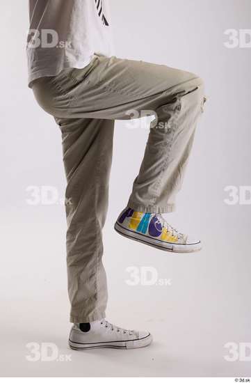 Leg Man White Casual Jeans Slim Studio photo references