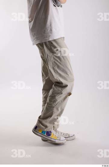 Leg Man White Casual Jeans Slim Studio photo references