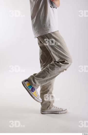 Leg Man White Casual Jeans Slim Studio photo references