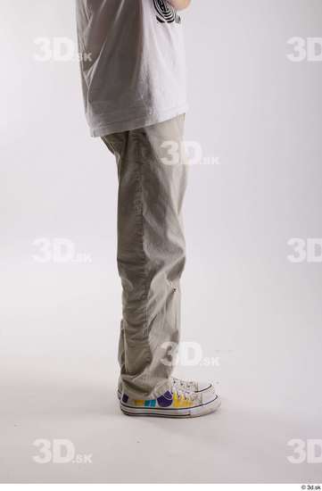 Leg Man White Casual Jeans Slim Studio photo references