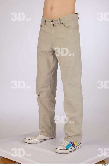 Leg Man White Casual Jeans Slim Studio photo references