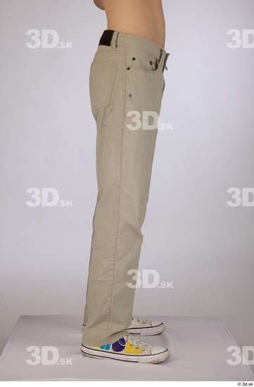 Leg Man White Casual Jeans Slim Studio photo references