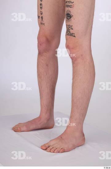 Calf Man White Nude Slim Studio photo references