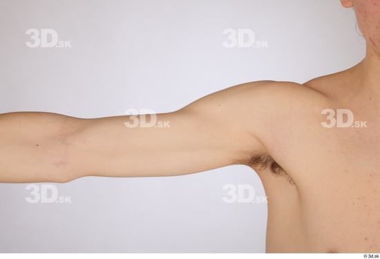 Arm Man White Nude Slim Studio photo references