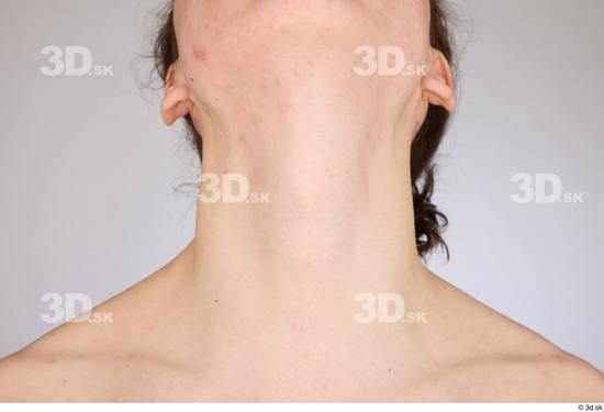 Neck Man White Slim Studio photo references