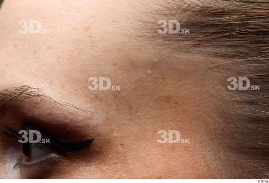 Face Woman White Slim Face Skin Textures