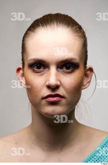 Face Woman White Slim Face Skin Textures