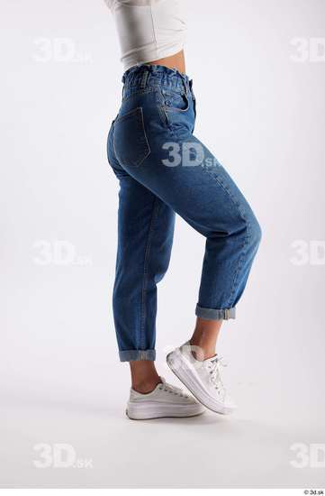 Leg Woman White Casual Slim Studio photo references