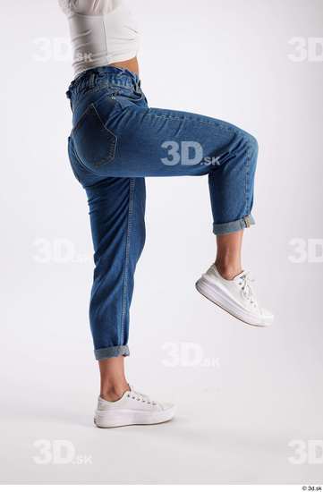 Leg Woman White Casual Slim Studio photo references