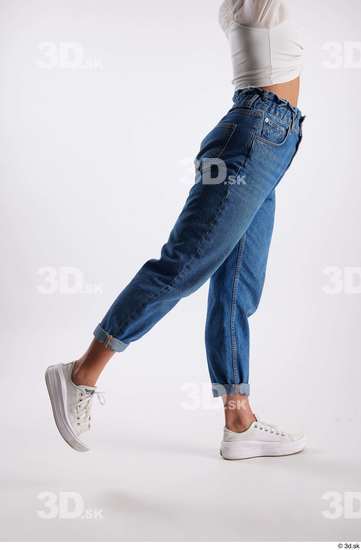 Leg Woman White Casual Slim Studio photo references