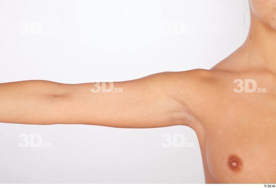 Arm Woman White Nude Slim Studio photo references