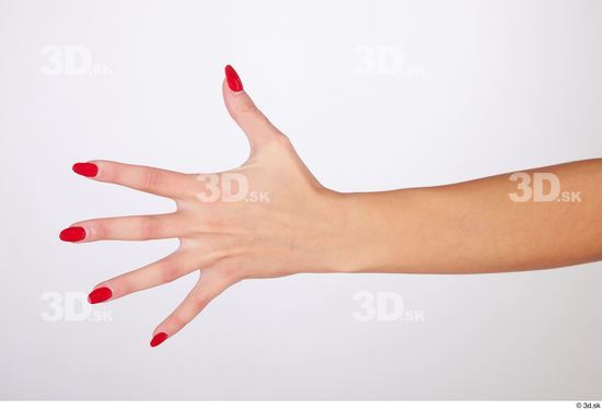 Hand Woman White Slim Studio photo references