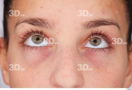 Eye Woman White Slim Studio photo references