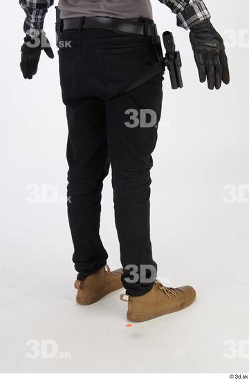 Whole Body Man T poses White Army Athletic Bearded Studio photo references