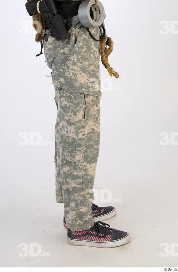 Whole Body Man T poses White Army Athletic Bearded Studio photo references