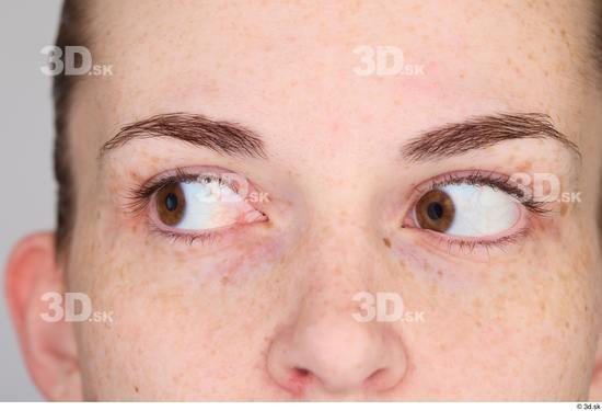 Eye Woman White Slim Studio photo references