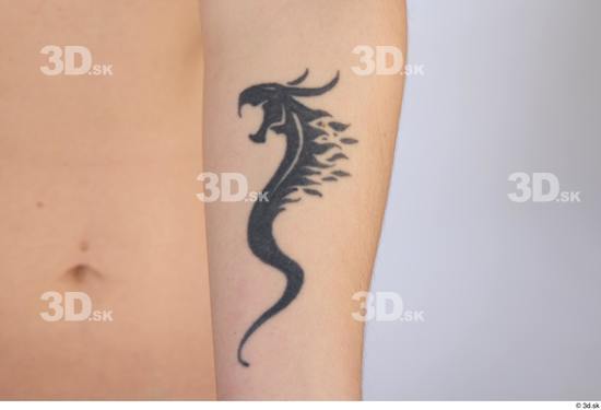 Forearm Woman White Tattoo Slim Studio photo references