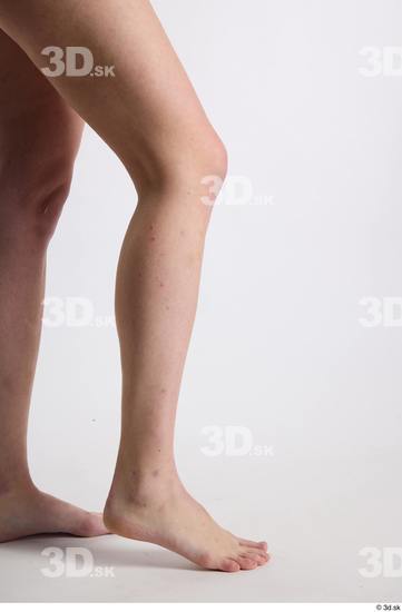 Calf Woman White Nude Slim Studio photo references