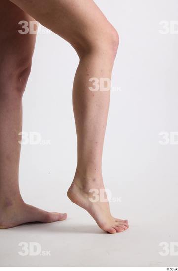 Calf Woman White Nude Slim Studio photo references