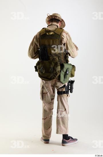 Whole Body Weapons-Pistol Man Pose with pistol White Army Athletic Bearded Studio photo references