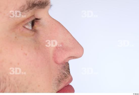 Nose Man White Average Studio photo references