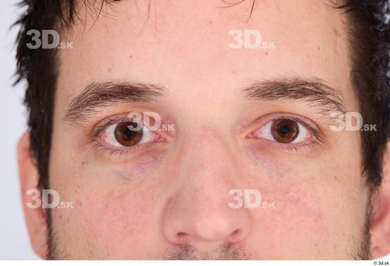 Eye Man White Average Studio photo references