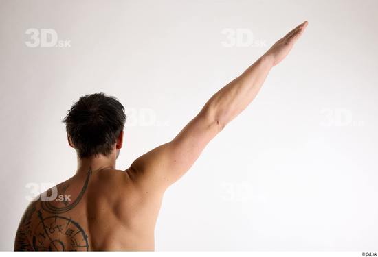 Arm Back Man White Nude Average Studio photo references