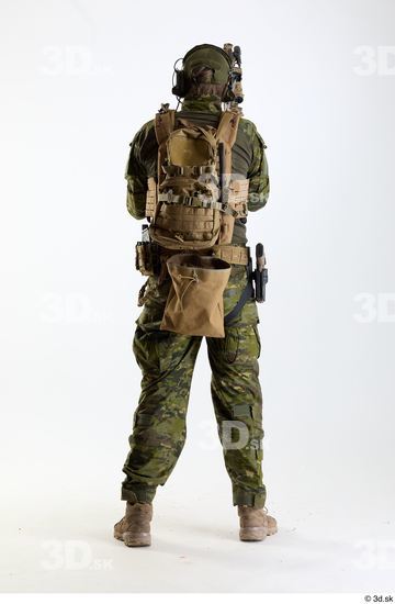 Whole Body Weapons-Rifle Man Pose with machine rifle White Army Athletic Bearded Studio photo references