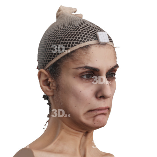 Head Woman 3D Phonemes And Emotions Arab