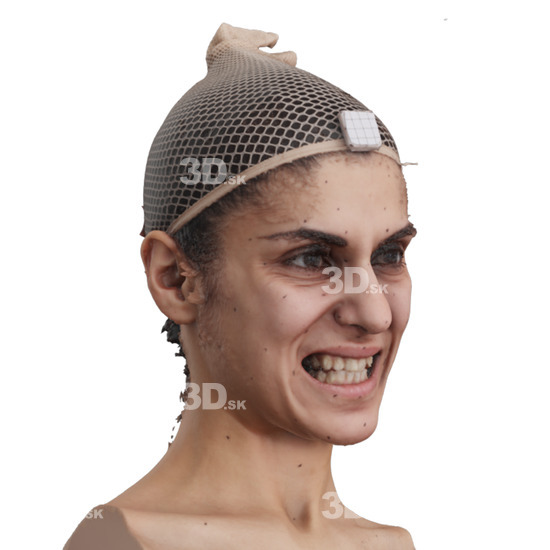 Head Woman 3D Phonemes And Emotions Arab