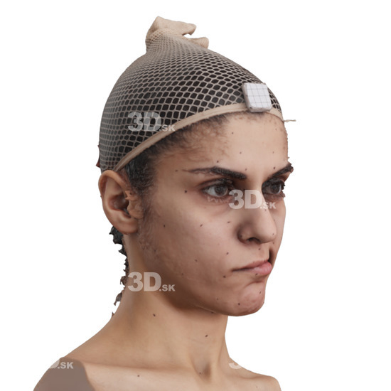 Head Woman 3D Phonemes And Emotions Arab