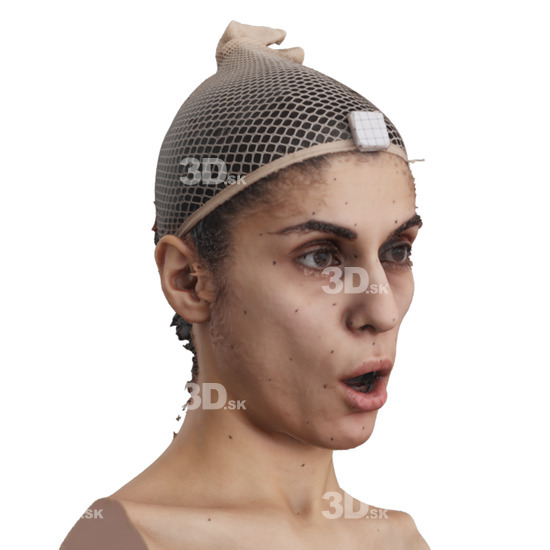 Head Woman 3D Phonemes And Emotions Arab