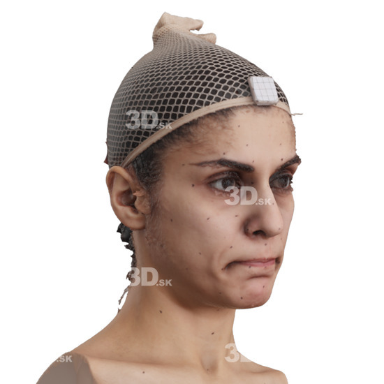 Head Woman 3D Phonemes And Emotions Arab