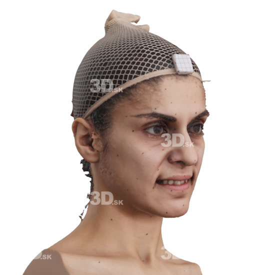 Head Woman 3D Phonemes And Emotions Arab