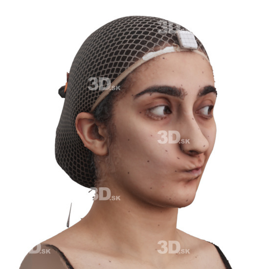 Head Woman 3D Phonemes And Emotions Arab