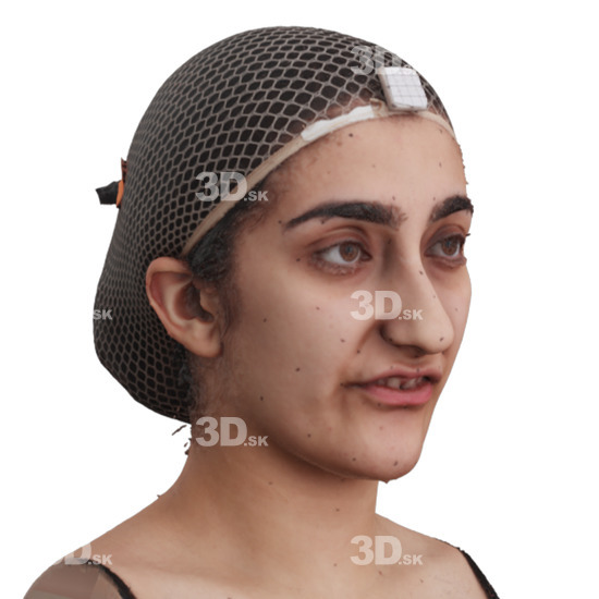 Head Woman 3D Phonemes And Emotions Arab