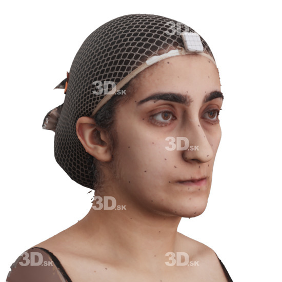 Head Woman 3D Phonemes And Emotions Arab