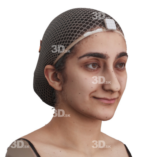 Head Woman 3D Phonemes And Emotions Arab