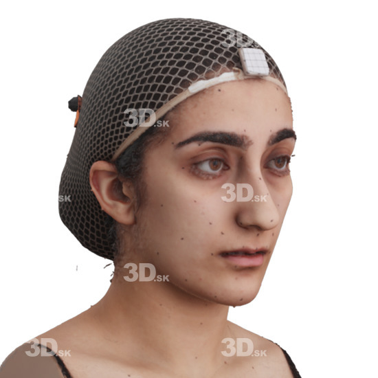 Head Woman 3D Phonemes And Emotions Arab