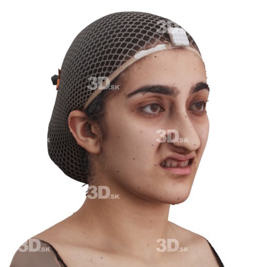 Head Woman 3D Phonemes And Emotions Arab