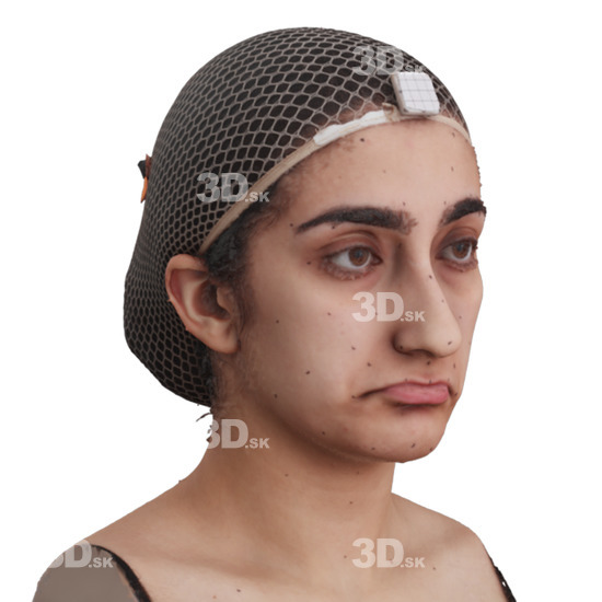 Head Woman 3D Phonemes And Emotions Arab