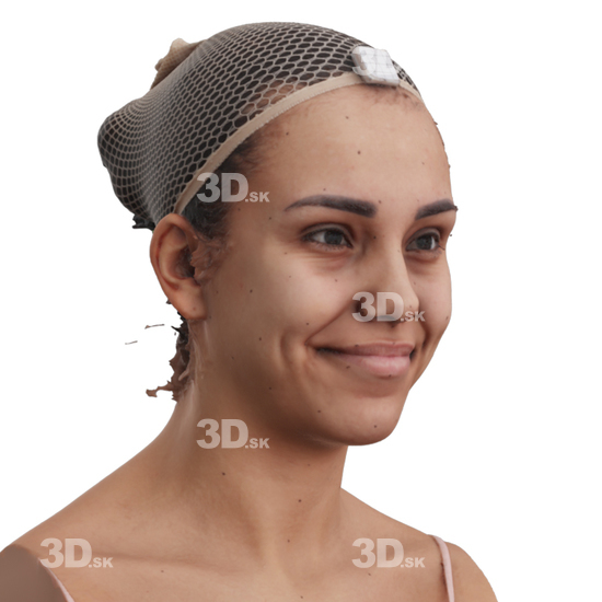 Head Woman 3D Phonemes And Emotions Hispanic